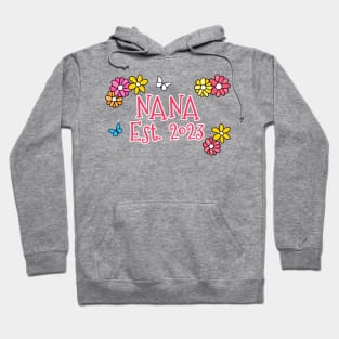 Nana Est 2023 Mother's Day Mothering Sunday Hoodie